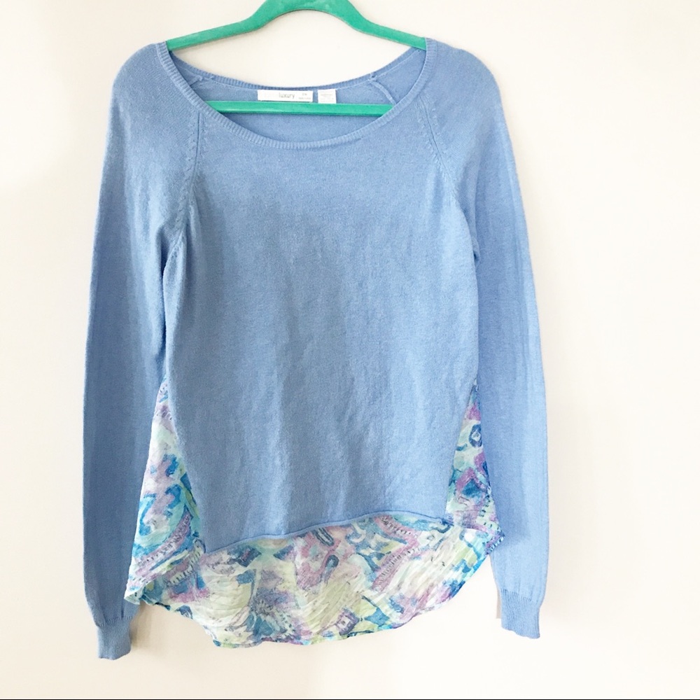 Subtle Luxury Crew Neck Sweater Mixed Media
